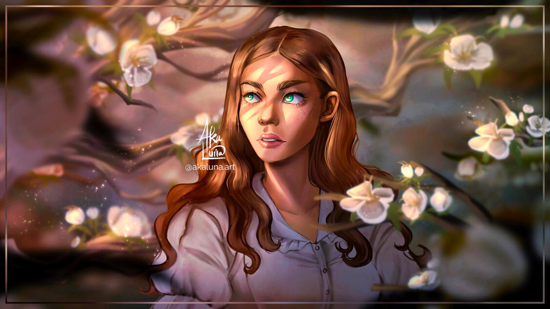 IN BLOOM: Final Output for artist RaidesArt Domestika Course, Draw Female Characters in Natural Light.